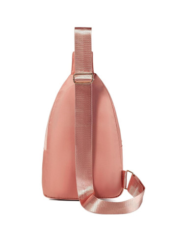 Mochila Bandolera Cruzada Rosa para Mujeres - Poliester Impermeable