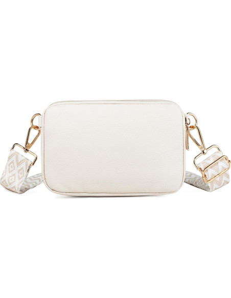 Bolso Cruzado Pequeño FZRPBRF de Cuero Vegano Beige Bolso Cruzado Pequeño FZRPBRF de Cuero Vegano Beige