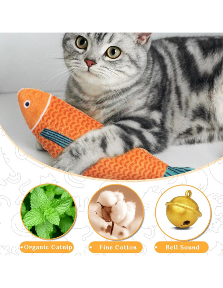 Juguetes para Gato Maiiu de Catnip en Forma de Pez - 3 Piezas Juguetes para Gato Maiiu de Catnip en Forma de Pez - 3 Piezas