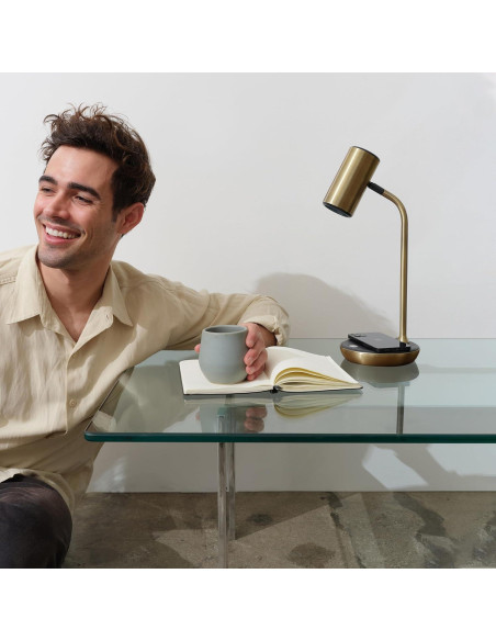 Lámpara de Escritorio Brightech Ezra - Carga Inalámbrica LED 10W Lámpara de Escritorio Brightech Ezra - Carga Inalámbrica LED 10W