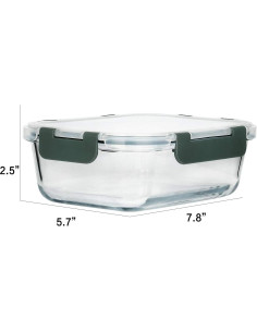 8 Contenedores de Vidrio Herméticos MCIRCO 30 oz - Apto Microondas 2