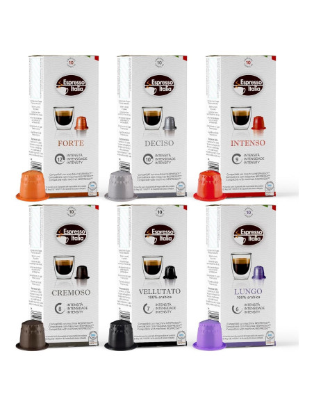 Cápsulas de Café Espresso Italia para Nespresso - 100 Unidades Cápsulas de Café Espresso Italia para Nespresso - 100 Unidades