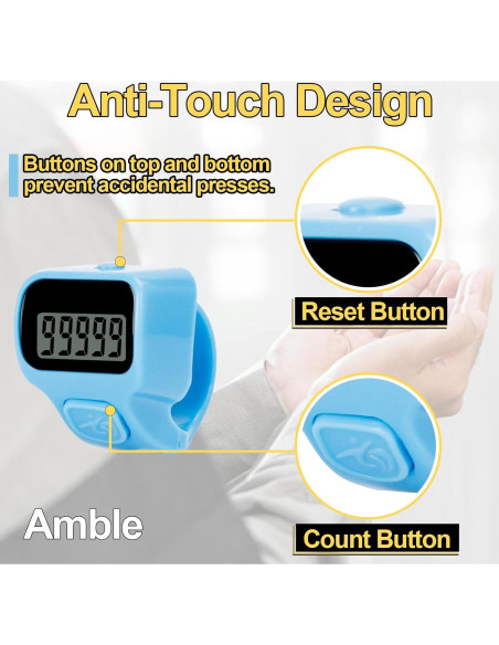 Contador Clicker Amble, Paquete de 6, Digital, 5 Dígitos Contador Clicker Amble, Paquete de 6, Digital, 5 Dígitos