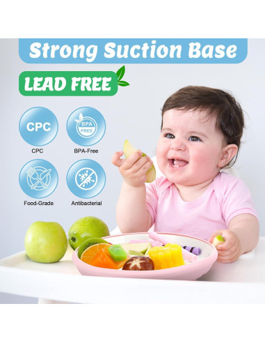 Platos Divididos para Niños Domensi 20.32 cm 4 Piezas Cerámica