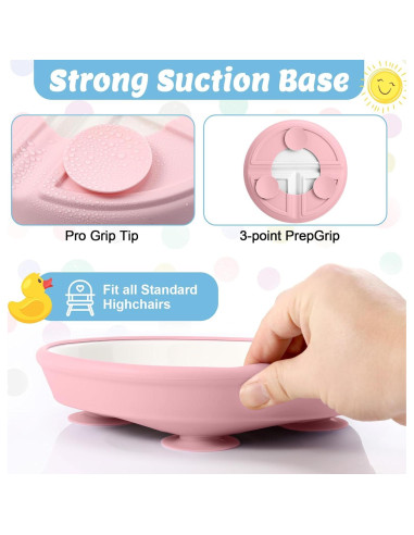 Platos Divididos para Niños Domensi 20.32 cm 4 Piezas Cerámica