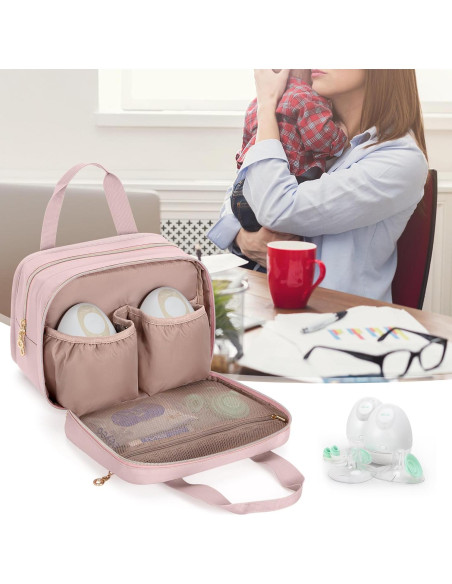 Bolsa Térmica para Extractor de Leche Wearable Damero Rosa Bolsa Térmica para Extractor de Leche Wearable Damero Rosa