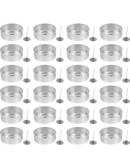 Kit 100 Soportes de Aluminio para Velas Tea Light EXCEART Kit 100 Soportes de Aluminio para Velas Tea Light EXCEART