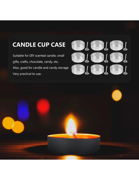 Kit 100 Soportes de Aluminio para Velas Tea Light EXCEART Kit 100 Soportes de Aluminio para Velas Tea Light EXCEART