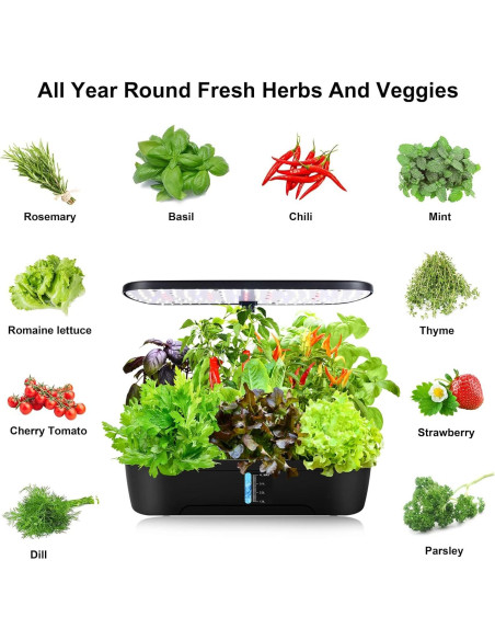 Sistema de Cultivo Hidropónico ScienGarden 12 Cápsulas con Luz Sistema de Cultivo Hidropónico ScienGarden 12 Cápsulas con Luz