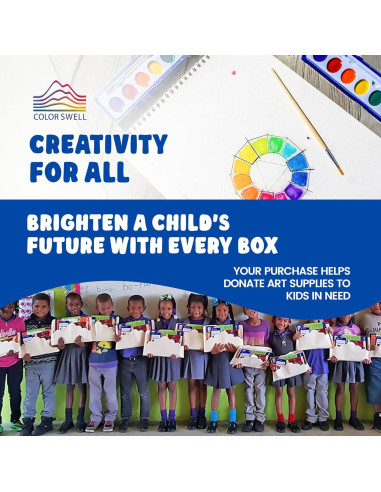 Pintura Acuarela Color Swell 10 Piezas Lavables para Niños