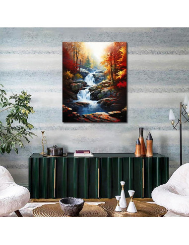 Kit de Pintura por Números TUMOVO 40.64x50.8 cm Bosque de Otoño