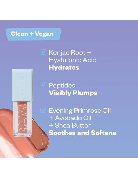Brillo Labial Hidratante Kosas Wet Lip Oil Gloss - Desnudo Brillo Labial Hidratante Kosas Wet Lip Oil Gloss - Desnudo