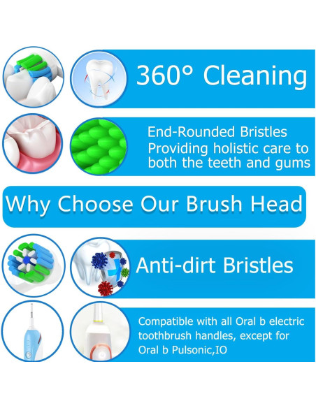 Cabezas de cepillo de dientes Schallcare para Oral-B - 12 piezas Cabezas de cepillo de dientes Schallcare para Oral-B - 12 piezas
