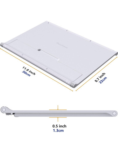 Soporte de Libro Ajustable Readaeer Blanco 30x22 cm Ligero