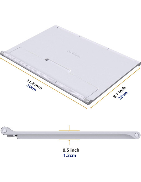 Soporte de Libro Ajustable Readaeer Blanco 30x22 cm Ligero Soporte de Libro Ajustable Readaeer Blanco 30x22 cm Ligero