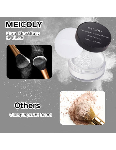 Polvo Fijador Sin Talco MEICOLY 49.6g Acabado Mate