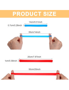 24 Bandas de Silicona Coloridas Quilax - 2 Tamaños, 12 Colores 2