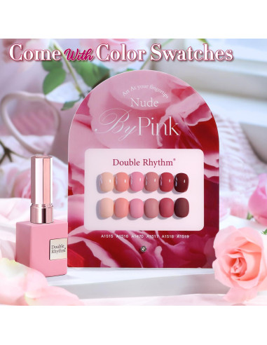 Kit de Esmalte en Gel 6 Piezas 15ml Double Rhythm - Colores Variados