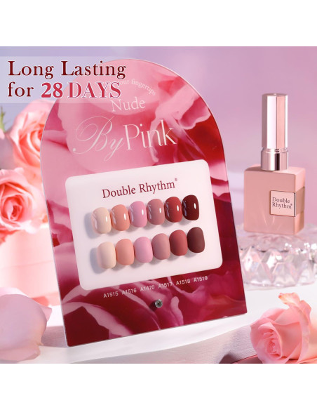 Kit de Esmalte en Gel 6 Piezas 15ml Double Rhythm - Colores Variados Kit de Esmalte en Gel 6 Piezas 15ml Double Rhythm - Colores Variados