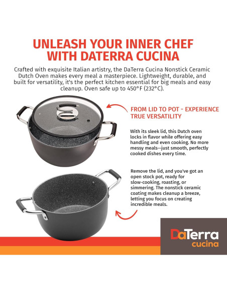 Olla Holandesa Cerámica Antiadherente DaTerra Cucina 8 Qt Olla Holandesa Cerámica Antiadherente DaTerra Cucina 8 Qt