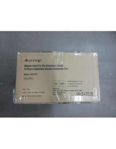 Juego de Utensilios de Cocina Duxtop 9 Piezas Acero Inoxidable