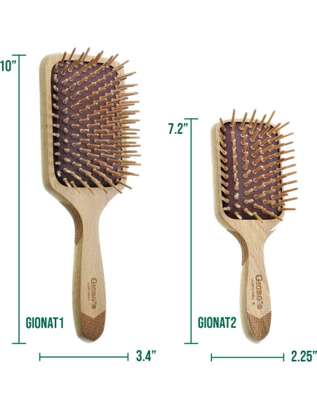 Cepillo Desenredante de Madera Ecológica Giorgio - Paquete Cepillo Desenredante de Madera Ecológica Giorgio - Paquete