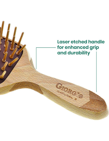 Cepillo Desenredante de Madera Ecológica Giorgio - Paquete Cepillo Desenredante de Madera Ecológica Giorgio - Paquete