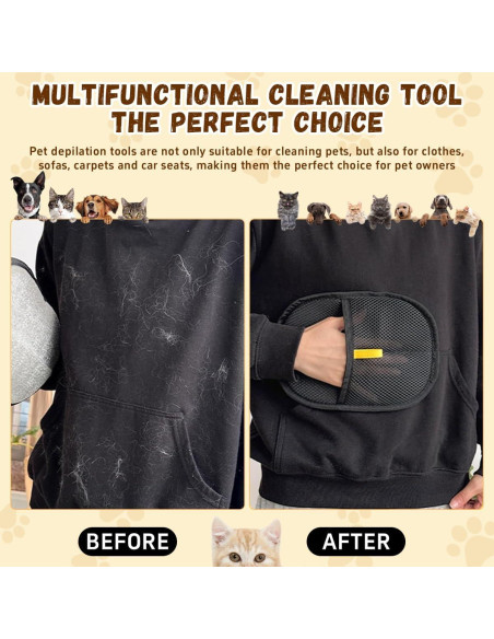 Guantes Electroestáticos para Remoción de Pelo de Mascotas - 2 Pcs Guantes Electroestáticos para Remoción de Pelo de Mascotas - 2 Pcs
