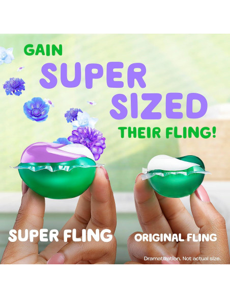 Gain Super Flings Detergente para Ropa 45 Pacs Sueño de Rocío Gain Super Flings Detergente para Ropa 45 Pacs Sueño de Rocío