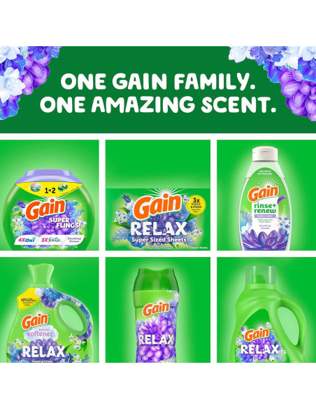 Gain Super Flings Detergente para Ropa 45 Pacs Sueño de Rocío Gain Super Flings Detergente para Ropa 45 Pacs Sueño de Rocío