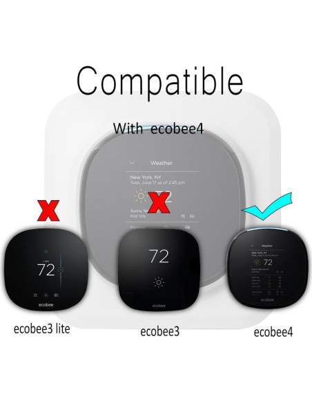 Soporte de Placa de Pared HOLACA para Termostato Ecobee 4 Blanco Soporte de Placa de Pared HOLACA para Termostato Ecobee 4 Blanco