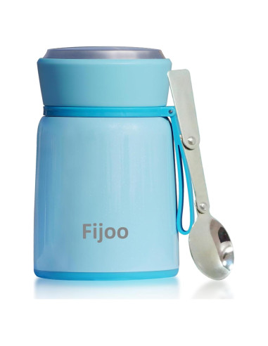 Tarro de Comida Térmico Fijoo 500ml Acero Inoxidable Azul