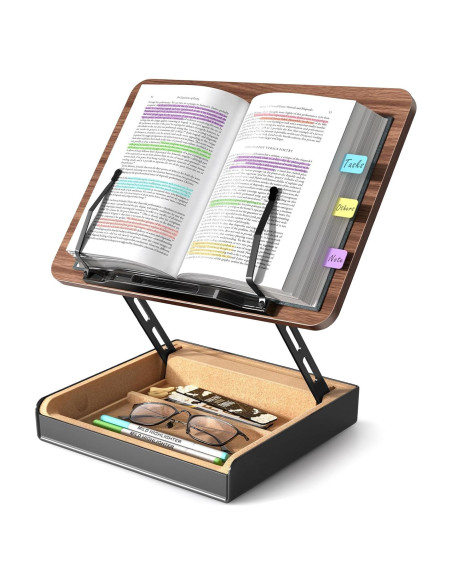 Soporte para Libros Ajustable HUMANCOZY de Madera 34x24 cm Soporte para Libros Ajustable HUMANCOZY de Madera 34x24 cm