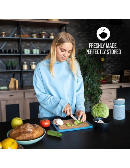 Tarro de Comida Térmico Fijoo 500ml Acero Inoxidable Azul Tarro de Comida Térmico Fijoo 500ml Acero Inoxidable Azul
