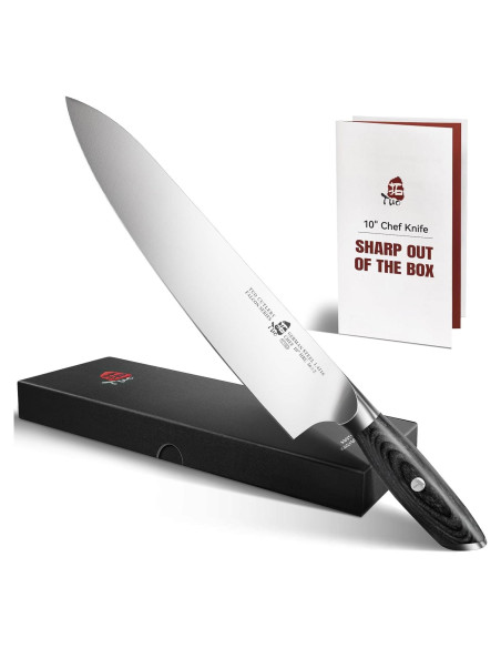 Cuchillo de Chef TUO 25.4 cm Acero Alemán Pakkawood Profesional Cuchillo de Chef TUO 25.4 cm Acero Alemán Pakkawood Profesional