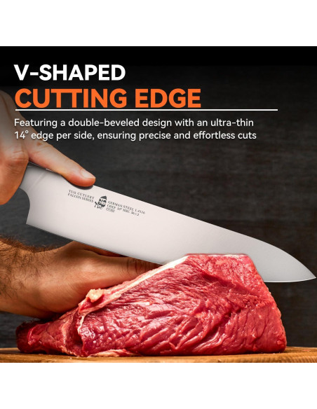 Cuchillo de Chef TUO 25.4 cm Acero Alemán Pakkawood Profesional Cuchillo de Chef TUO 25.4 cm Acero Alemán Pakkawood Profesional