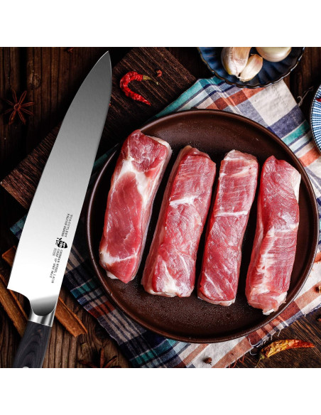Cuchillo de Chef TUO 25.4 cm Acero Alemán Pakkawood Profesional Cuchillo de Chef TUO 25.4 cm Acero Alemán Pakkawood Profesional