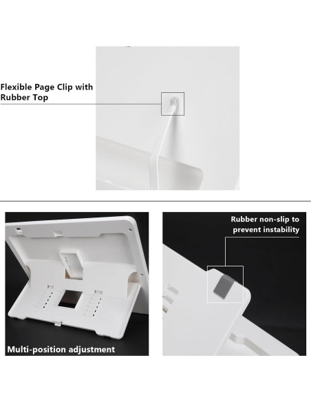 Soporte de Libro Plegable Yorhoen 875 Blanco Antideslizante Soporte de Libro Plegable Yorhoen 875 Blanco Antideslizante