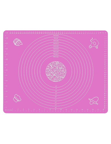 Alfombrilla de Silicona para Hornear SAMZAREULO 50x40 cm Rosa