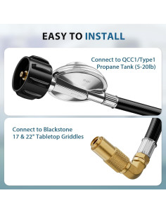 Adaptador de Manguera de Propano Rushare 1.83m para Blackstone 2