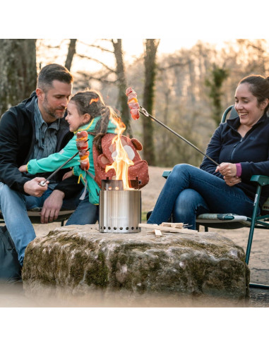 Adaptador de Pellets Solo Stove Campfire - Acero Inoxidable 15.5 cm