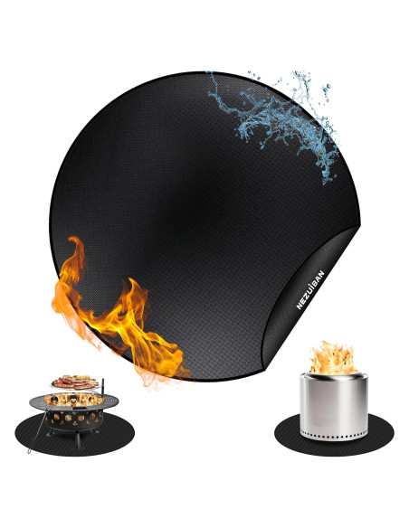 Mat de Fuego Redondo NEZUIBAN 91 cm Resistente al Calor Mat de Fuego Redondo NEZUIBAN 91 cm Resistente al Calor