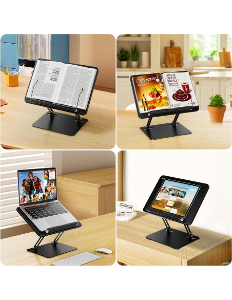 Soporte de Libros Ergonómico BESIGN BS01 Ajustable Negro Soporte de Libros Ergonómico BESIGN BS01 Ajustable Negro