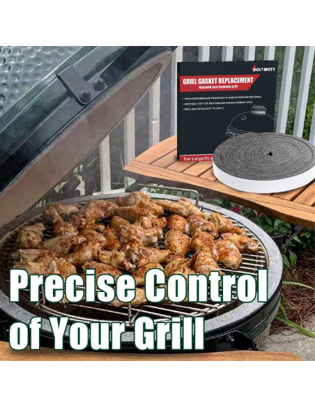 Junta de Alta Temperatura DOLAMOTY para Big Green Egg 4.57m Junta de Alta Temperatura DOLAMOTY para Big Green Egg 4.57m
