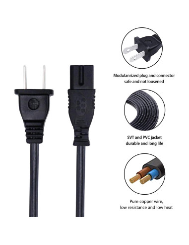 Cable de Alimentación de 2.5m para TV y Barra de Sonido Vizio