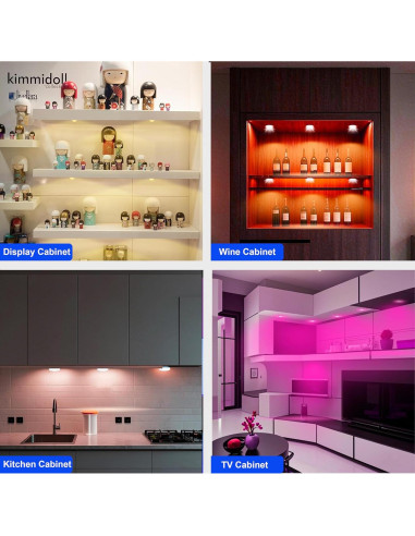 Kit de 6 Luces LED RGB YSRSAI con Control Remoto y App