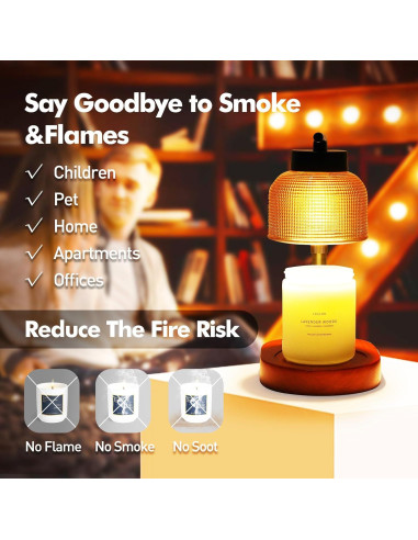 Lámpara Calentadora de Velas LNSLNM Ajustable con Temporizador