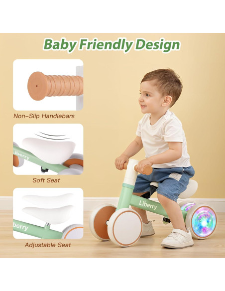 Bicicleta de Equilibrio Liberry Verde para Niños 1-3 Años Bicicleta de Equilibrio Liberry Verde para Niños 1-3 Años
