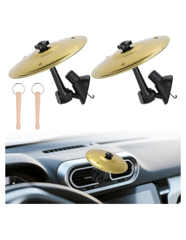 Cymbales de Coche ALRLORO Clip-On Oro 2 PCS