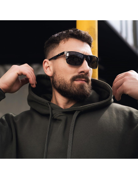 Gafas de sol DUCO 8206 polarizadas fibra de carbono UV400 Gafas de sol DUCO 8206 polarizadas fibra de carbono UV400